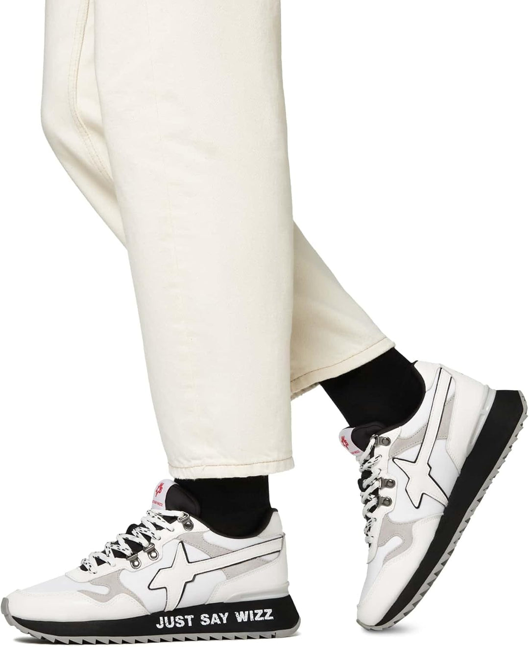 w6yz Yak-M.-Sneakers aus technischem Gewebe und Veloursleder 41 EU Weiss, 41 EU Weiß