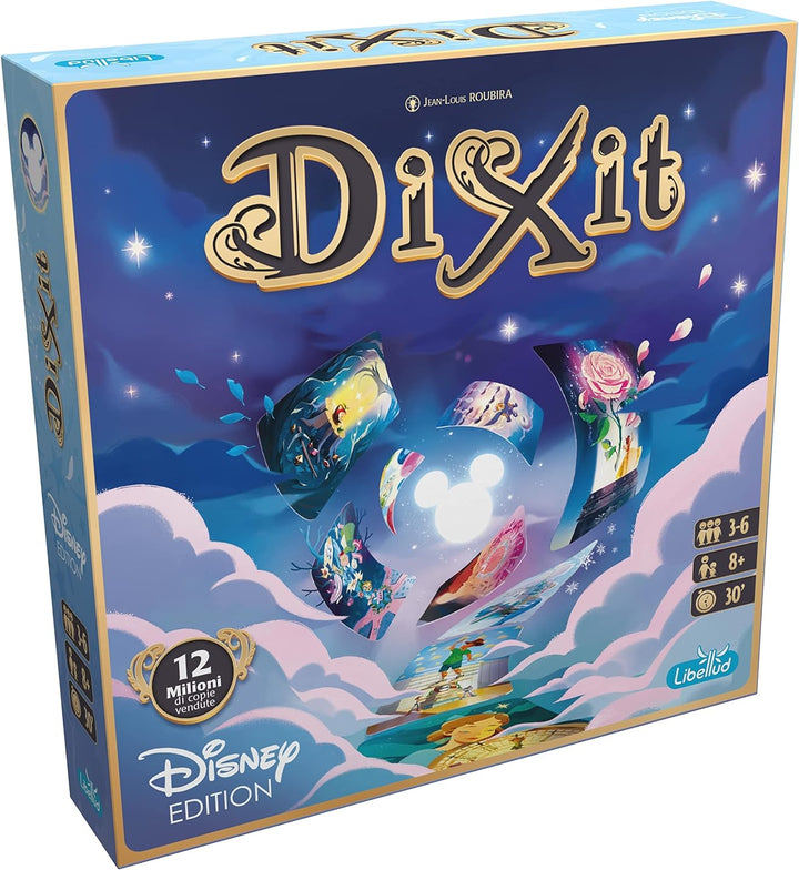 Asmodee - Dixit: Disney - Brettspiel mit Disney-Charakteren, 3-6 Spieler, 8+ Jahre, italienische Aus