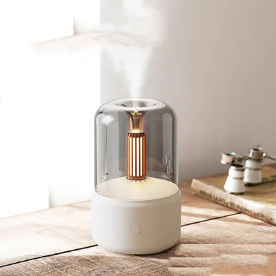 Naroote Kerzenlicht-Aroma-Diffusor, Tragbarer Kerzenlicht-Luftbefeuchter mit Automatischer Abschaltu