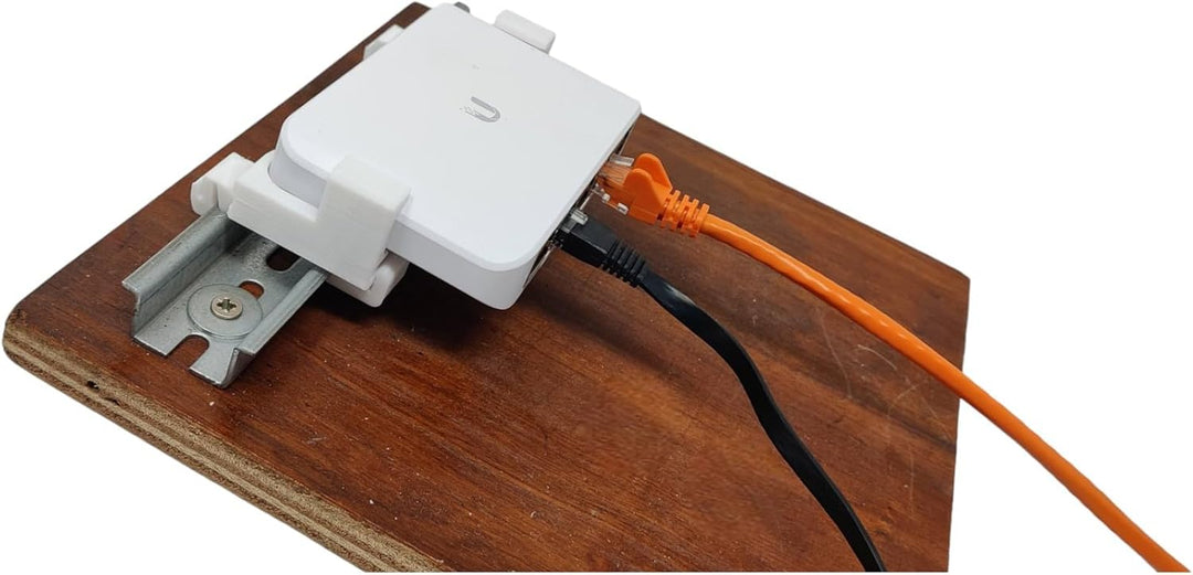 Fraos Halterung für Unifi Flex Mini - Schraubbefestigung und DIN-Schienenführung - Einfache und sich