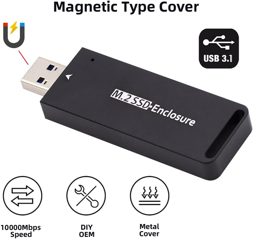Cablecc USB 3.0 bis 2230 2242 M.2 NVMe M-Key NGFF Sata SSD externe PCBA-Falladapter RTL9210B Chipsat