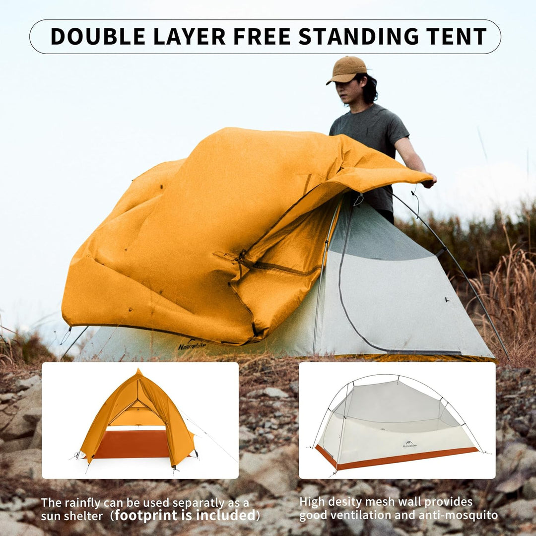 Naturehike Cloud Up Pro/Base/UL/EXT Zelt 2 Person Leichtes Campingzelt, Einfacher Aufbau Winddicht &amp;