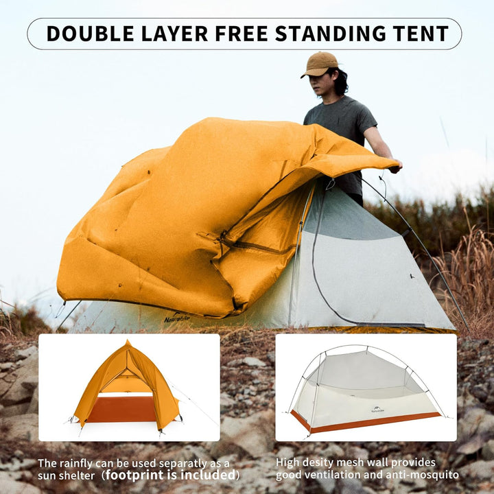 Naturehike Cloud Up Pro/Base/UL/EXT Zelt 2 Person Leichtes Campingzelt, Einfacher Aufbau Winddicht &amp;