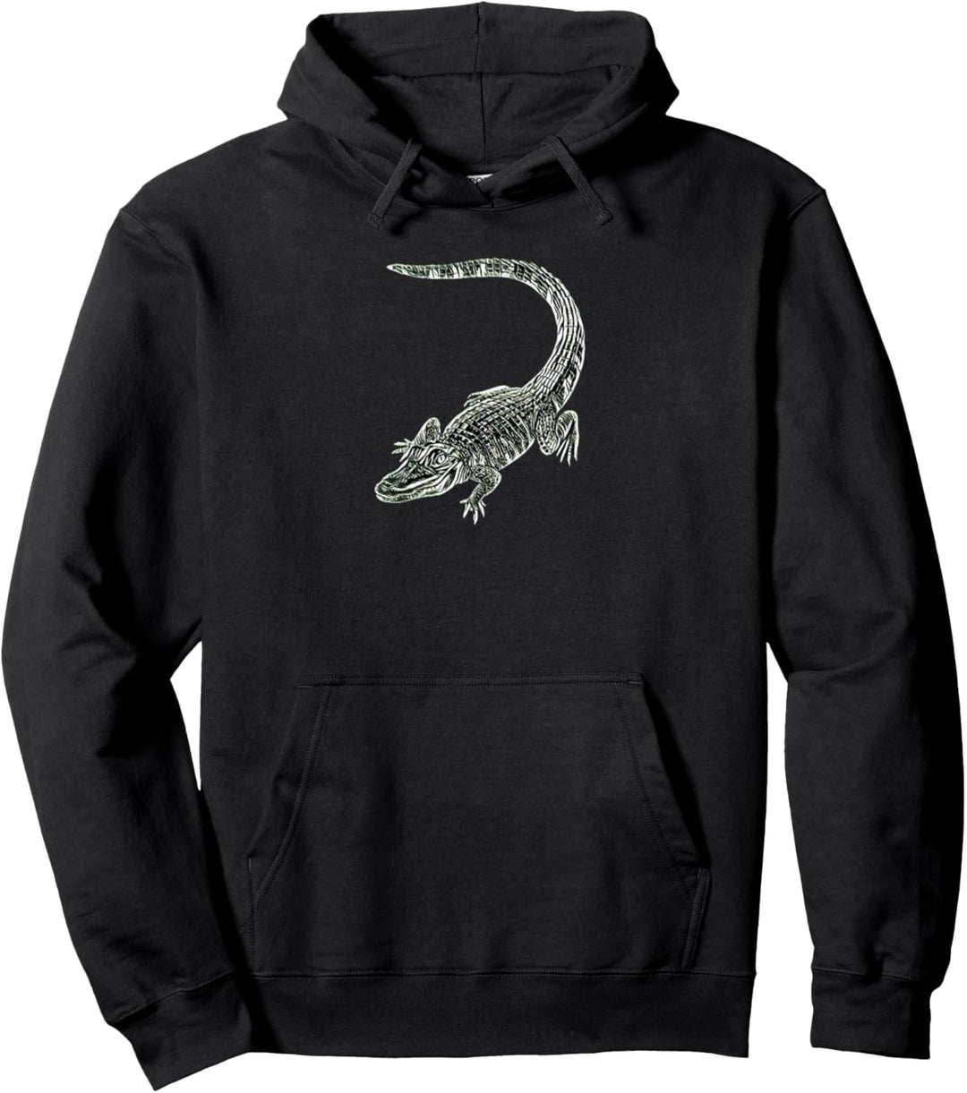 Krokodil Alligator Reptilien Pullover Hoodie