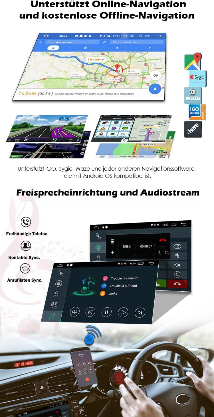 Erisin Quad Core Android 10 7 Zoll Autoradio Mit GPS Navi für FIAT 500X Auto Multimedia Player Touch