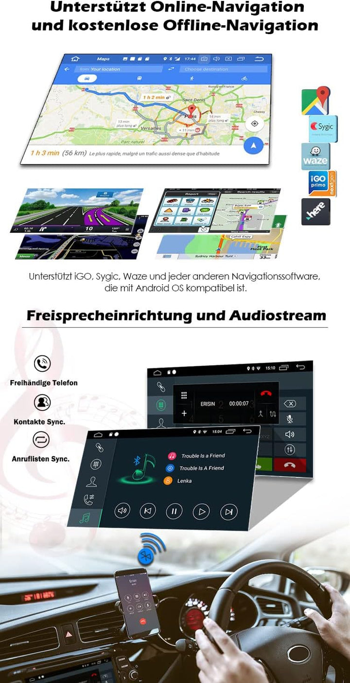 Erisin Quad Core Android 10 7 Zoll Autoradio Mit GPS Navi für FIAT 500X Auto Multimedia Player Touch