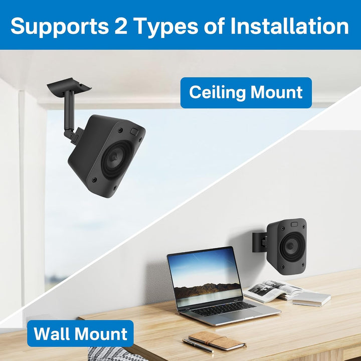 YIWAN Wand- und Deckenhalterung für Logitech Z906 5.1 Surround Sound Syestem Satellitenlautsprecher,