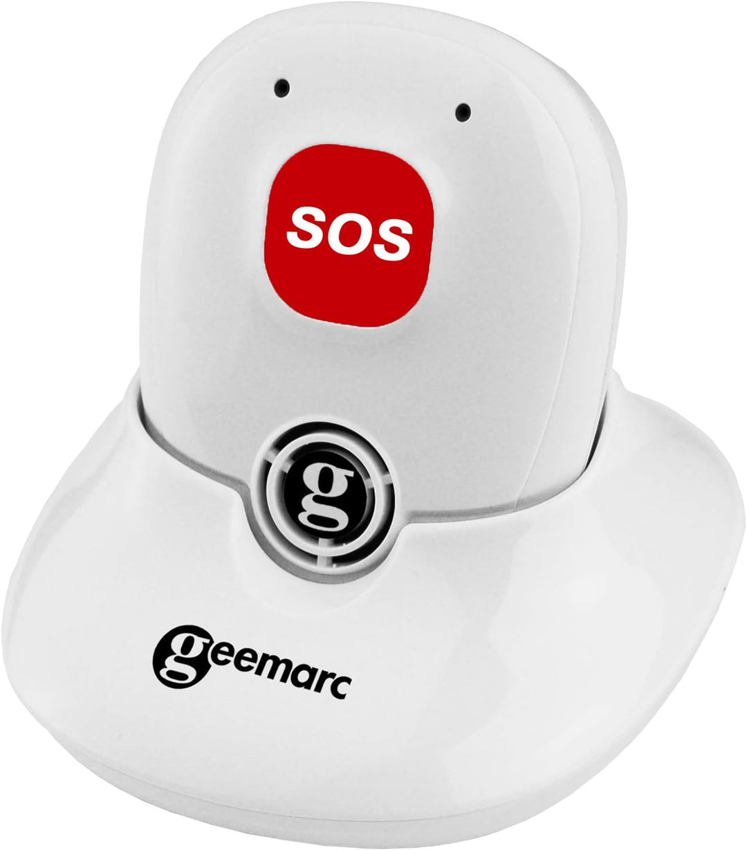 Geemarc Amplidect 295 SOS Pro - Verstärktes schnurloses Telefon und Notruf-Medaillon mit Anrufbeantw
