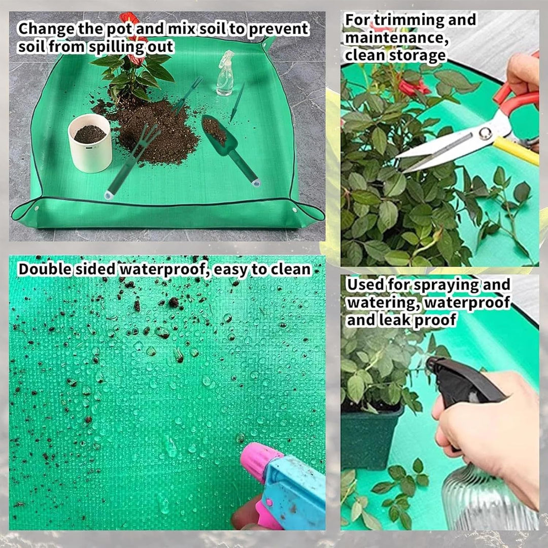 Gartenwerkzeug Set - Manueller Bodenlocher | Pflanzen Umtopfmatte,Für Tomaten Paprika Rasen Innen Au