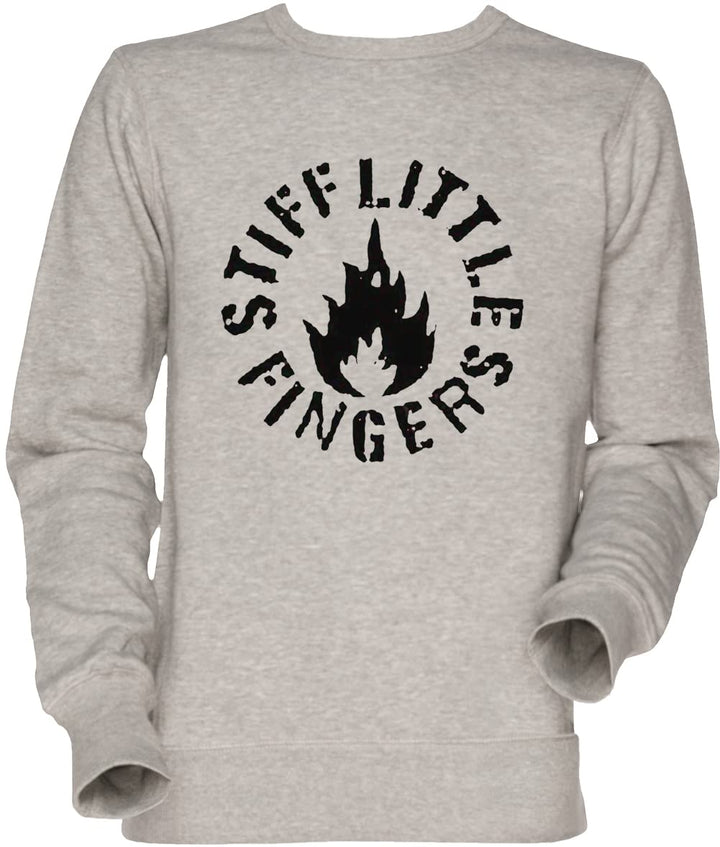 Stiff Little Fingers Herren Damen Jumper Sweatshirt Grau Men&