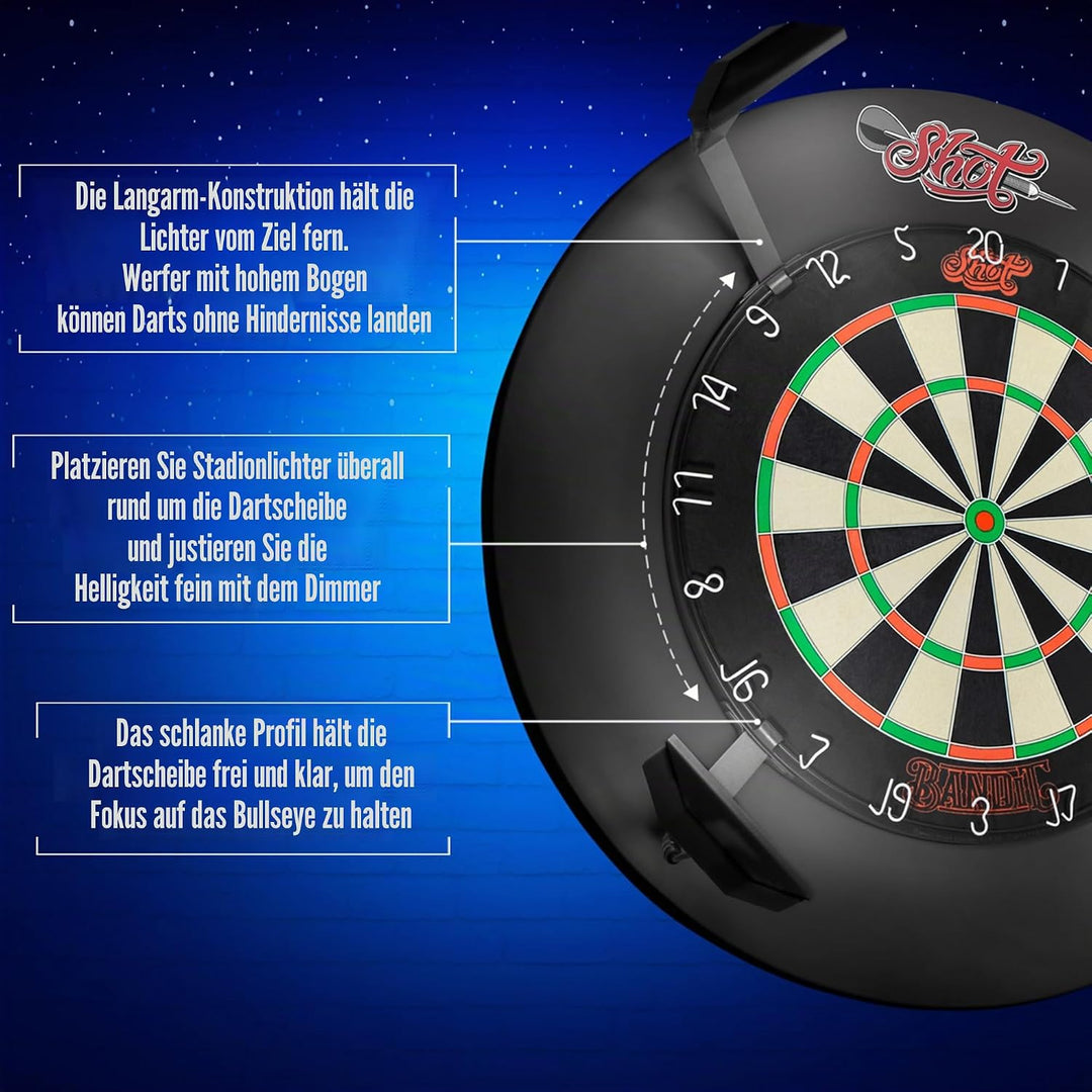 Shot! Darts Stadion Dartscheibe Beleuchtung System