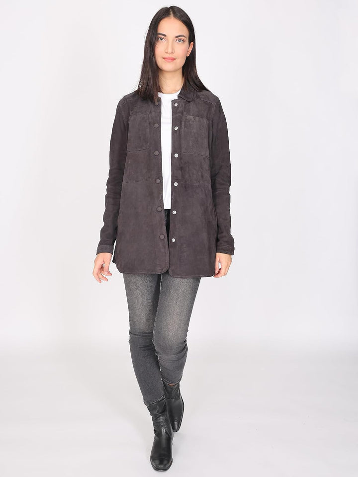 Maze Damen Lederjacke 4202172 L anthra, L anthra