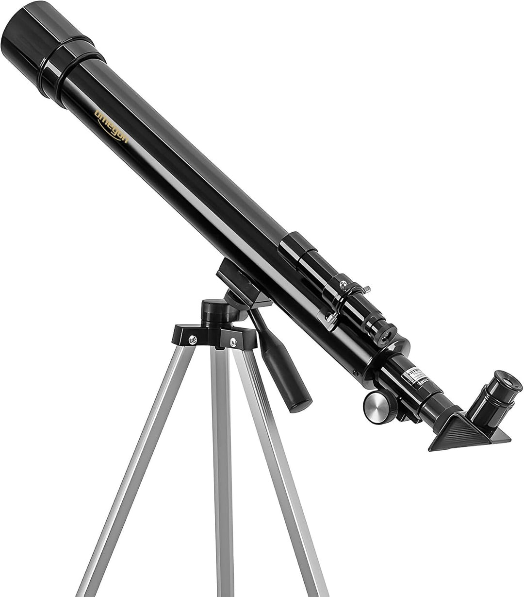 Omegon Teleskop AC 50/600 AZ, Linsenfernrohr mit 50mm Öffnung und 600mm Brennweite