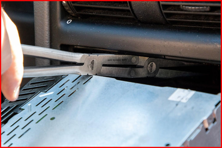 KS Tools 500.7163 Doppelgelenk-Flachrundzange, 45° gebogen, XL