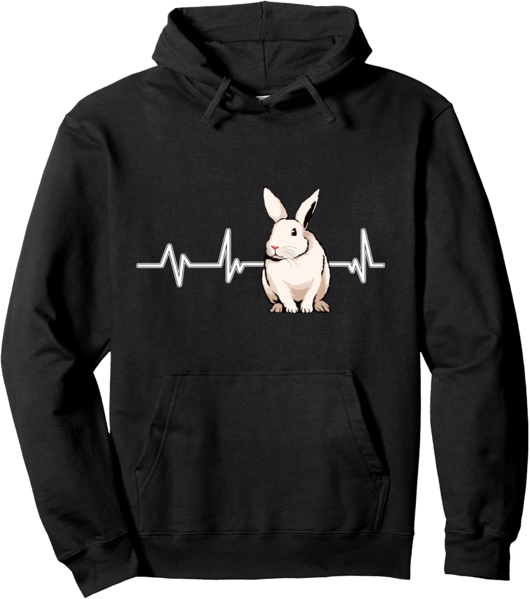 Rabbit Heartbeat Herzschlag Kaninchen Pullover Hoodie