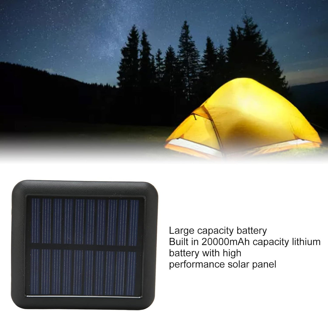 Tragbares Solartelefon-Ladegerät, 20000-mAh-Solar-Powerbank mit Zwei Ausgängen, USB-C-Anschluss und
