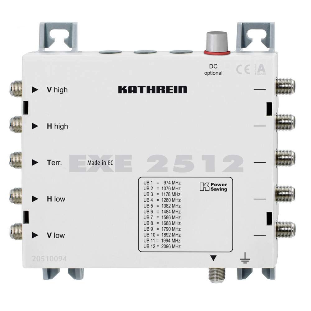 Kathrein EXE 2512 Einkabel Multischalter 5 auf 1x12, Weiss