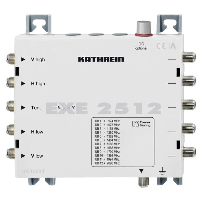 Kathrein EXE 2512 Einkabel Multischalter 5 auf 1x12, Weiss