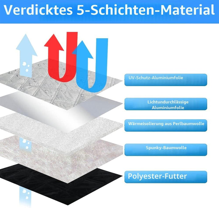 Thermomatte Fahrerhaus Innen Kompatibel mit VW T5 T6, 8PCS LWB Faltbare Isolierte Sonnenschutz Front