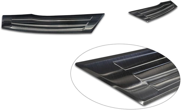 Avisa Schwarz Edelstahl Heckstossstangenschutz kompatibel mit Ford Explorer EV 2024- 'Ribs'
