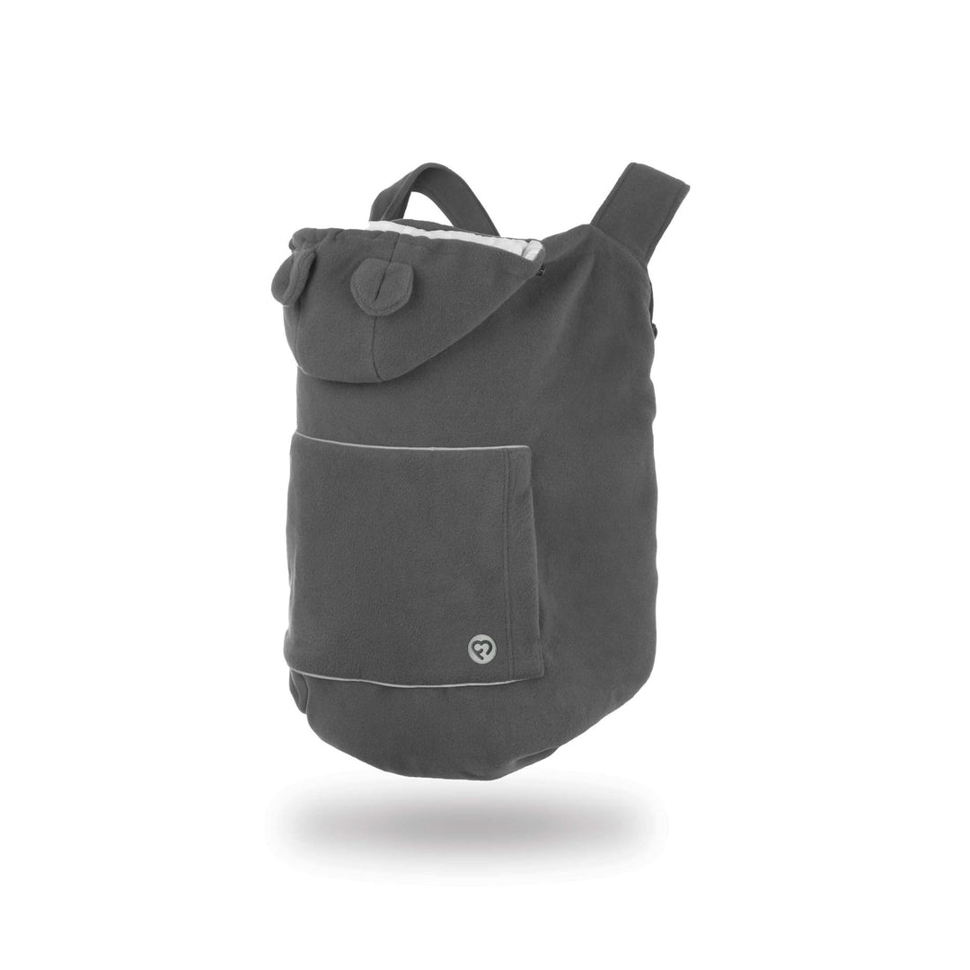 FUN2BEMUM Fleece Baby Tragecover Tragebadeckung Bäreonohren Graphite Einheitsgrösse, Einheitsgrösse