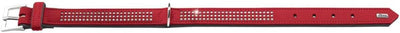 HUNTER SOFTIE TRILUXE Hundehalsband, Kunstleder, glitzernde Strasssteine, 55 (M), rot 55 (M) rot, 55