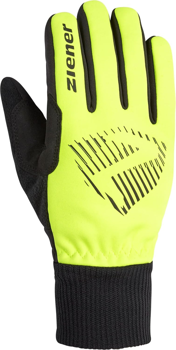 Ziener Kinder Dommi Fahrradhandschuhe, Winter | Soft-Shell, Winddicht, gefüttert L poison yellow, L