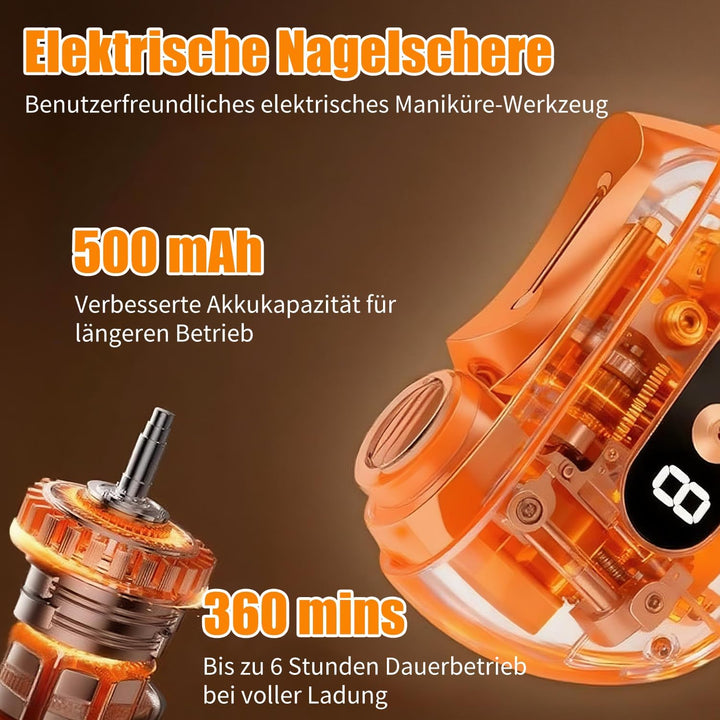 Elektrischer Nagelknipser, 2025 Verbessertes Nail Trimmer Beinhaltet 2 in 1 Electric Nail Clippers &