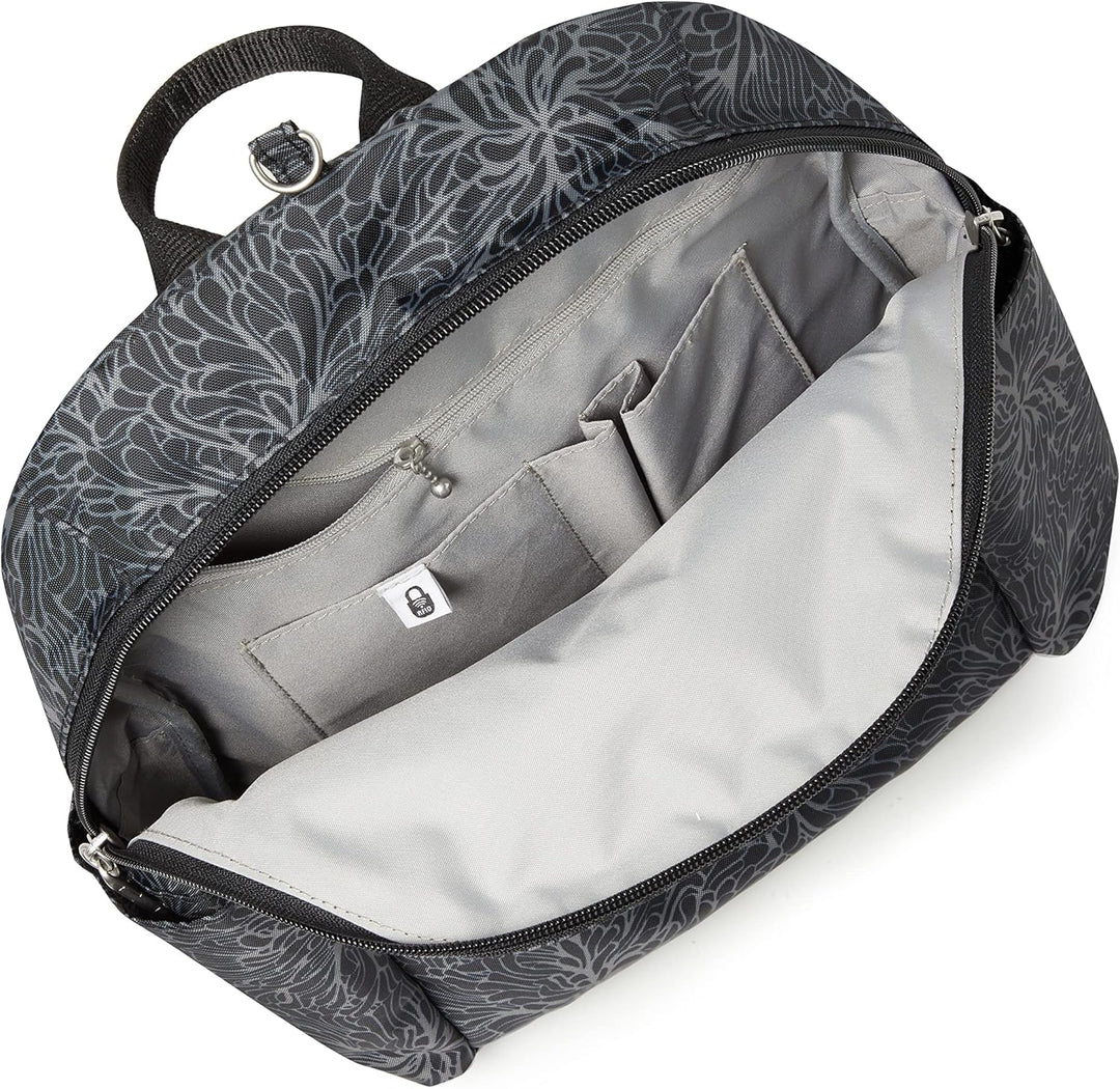 Baggallini Damen Securtex Anti-Diebstahl-Urlaubsrucksack Einheitsgrösse Midnight Blossom, Einheitsgr