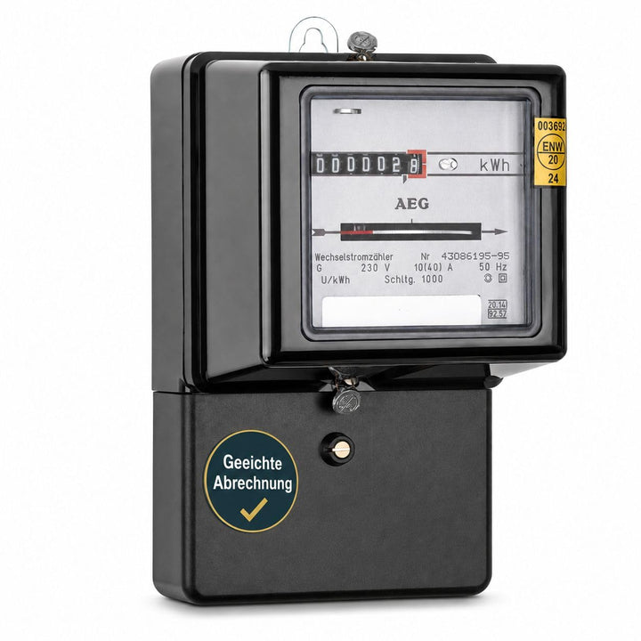 grenda-hammer® | Wechselstromzähler 230V 10(40) A geeicht für 16 Jahre und für Verrechnungszwecke zu
