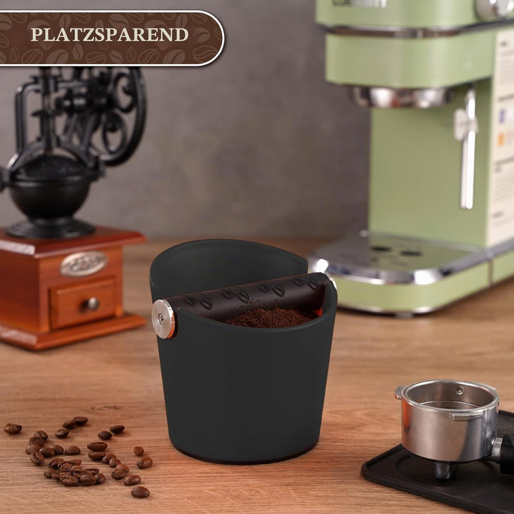 Abklopfbehälter für Siebträger Espresso Abklopfbehälter Kaffeesatz Abschlagbox Knock Box Stossdämpfe