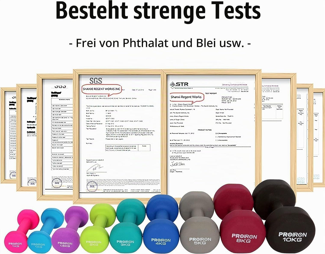 PROIRON Hanteln Neopren Kurzhanteln Frauen Hantelset Kleine Hantel Kurzhantelset (2er-Set) für Damen