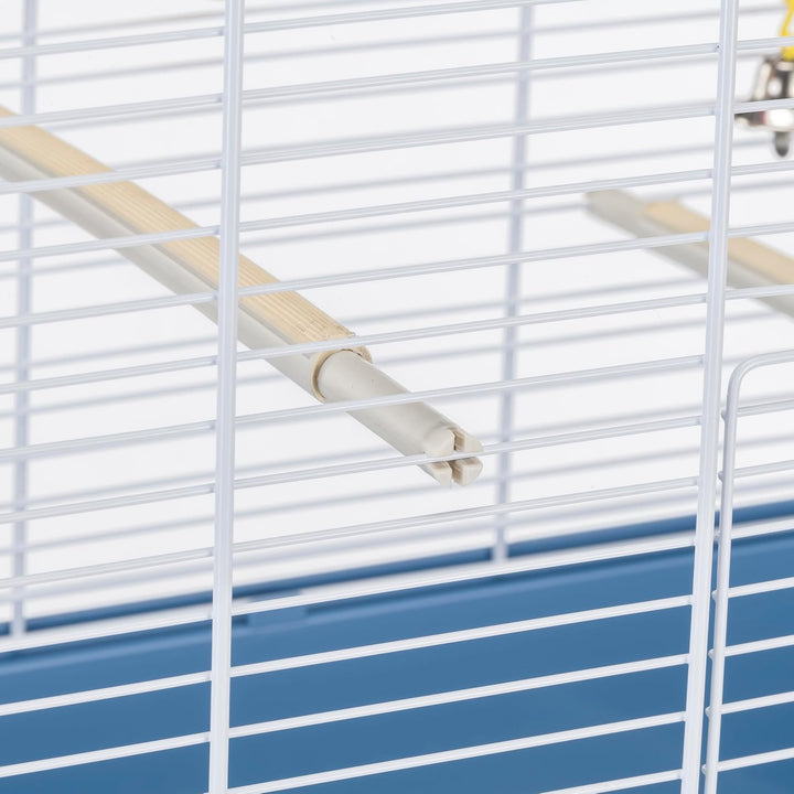 Ferplast Vogelkäfig Kanarienvogel, inkl. Vogelspielzeug, Vogel-Futternapf, Vogel-Sitzstangen, Weiss,