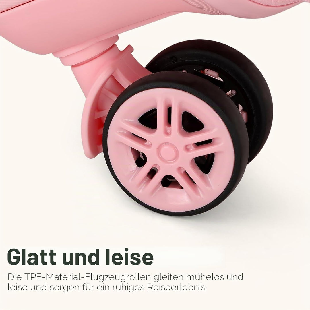 KONO Koffer Trolley Kofferset 3 Teilig Reisekoffer von ABS+PC Hartschalenkoffer mit 4 Rollen TSA Sch
