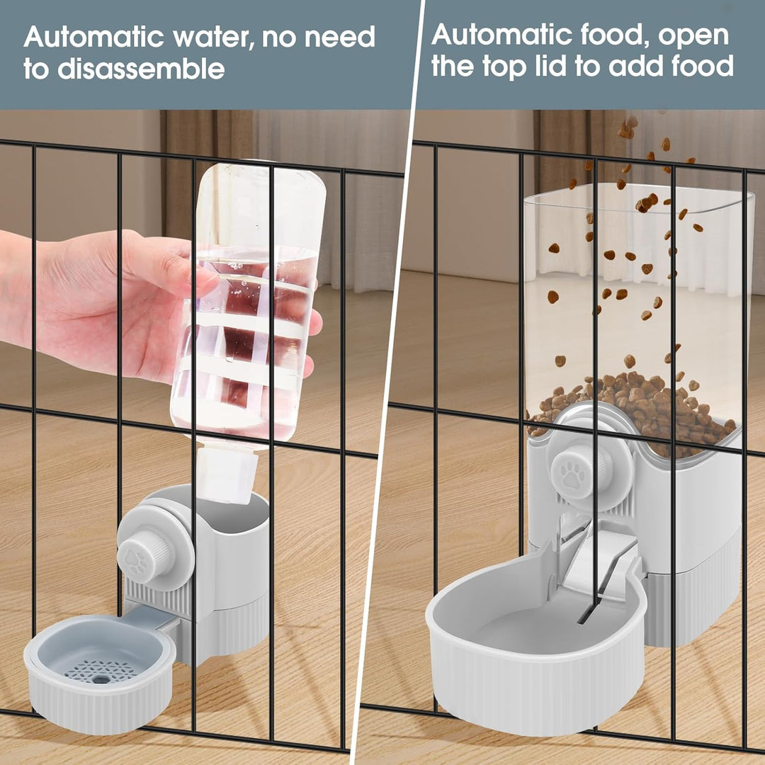 Yummy Sam Hängender Käfig, automatischer kleiner Futternapf für Haustiere, Wasserflaschenspender, ab