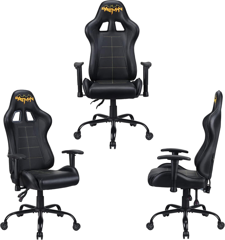 Subsonic Batman - Ergonomischer Gaming-Stuhl Verstellbare Rückenlehne/Armlehnen - Adult Gaming Chair