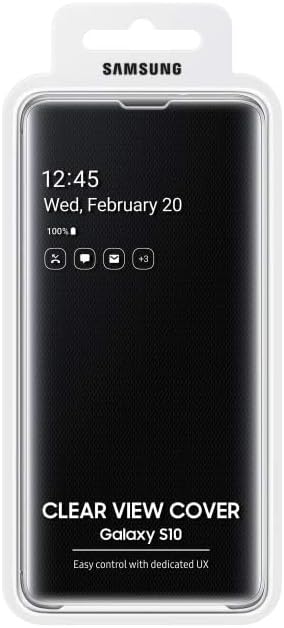 Samsung Clear View Cover für Galaxy S10 Schwarz - 6.1 Zoll, Schwarz