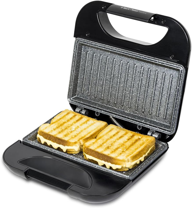 Cecotec Toast Grillfläche.Sandwichmaker mit Antihaftbeschichtung, Kapazität für 2 Sandwiches, Grillf