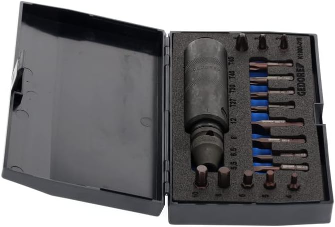 Schraubenlösersatz K 1900-018 18-tlg.1/2 Zoll in Ku.-Kassette GEDORE