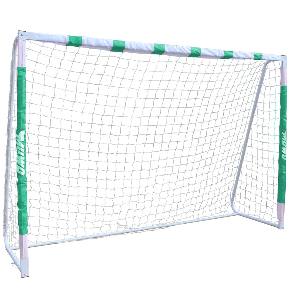 MUWO grosses Fussballtor aus robustem Stahl, mit Textilmantel und Netz. 3 x 2 Meter gross, einfacher