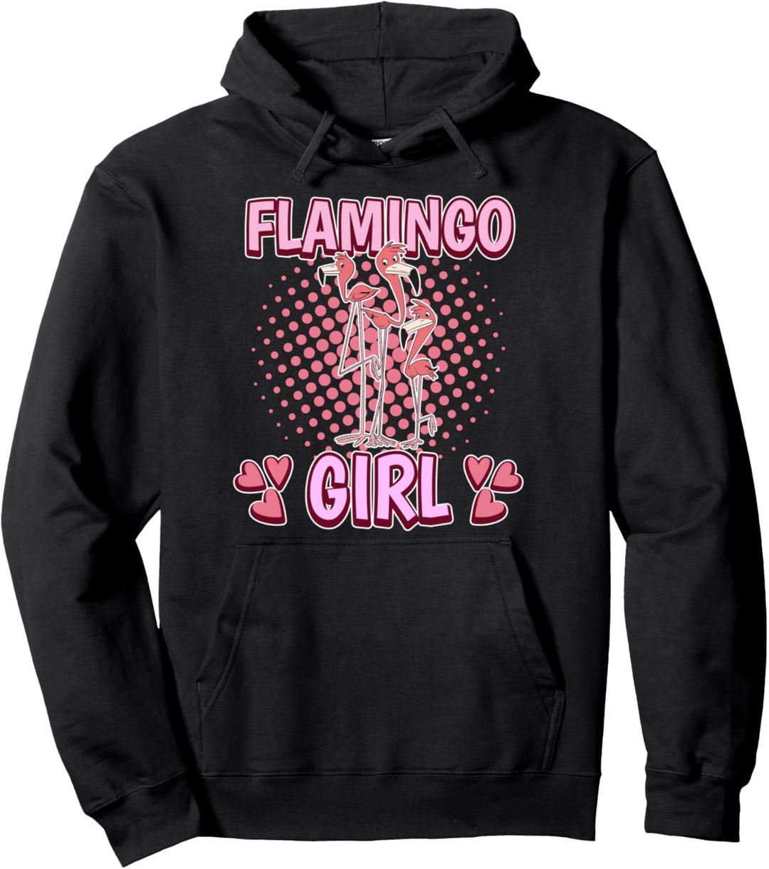 Damen Flamingo Girl Mädchen Flamingo Pullover Hoodie