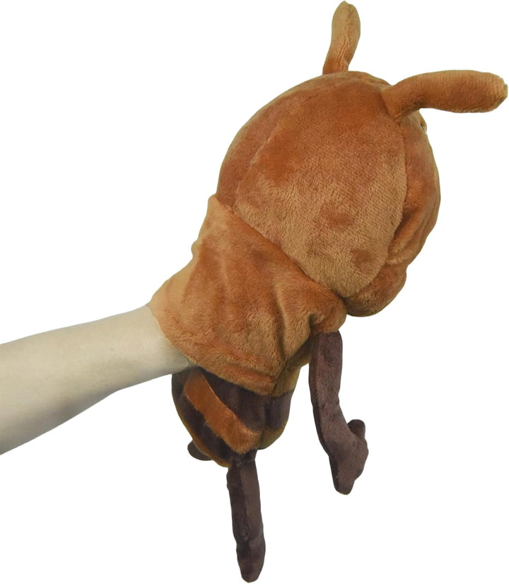 lilizzhoumax Handpuppe Ameise Kuscheltier Tier Ameise Handpuppe aus Plüsch Kawaii Niedliches Rollens