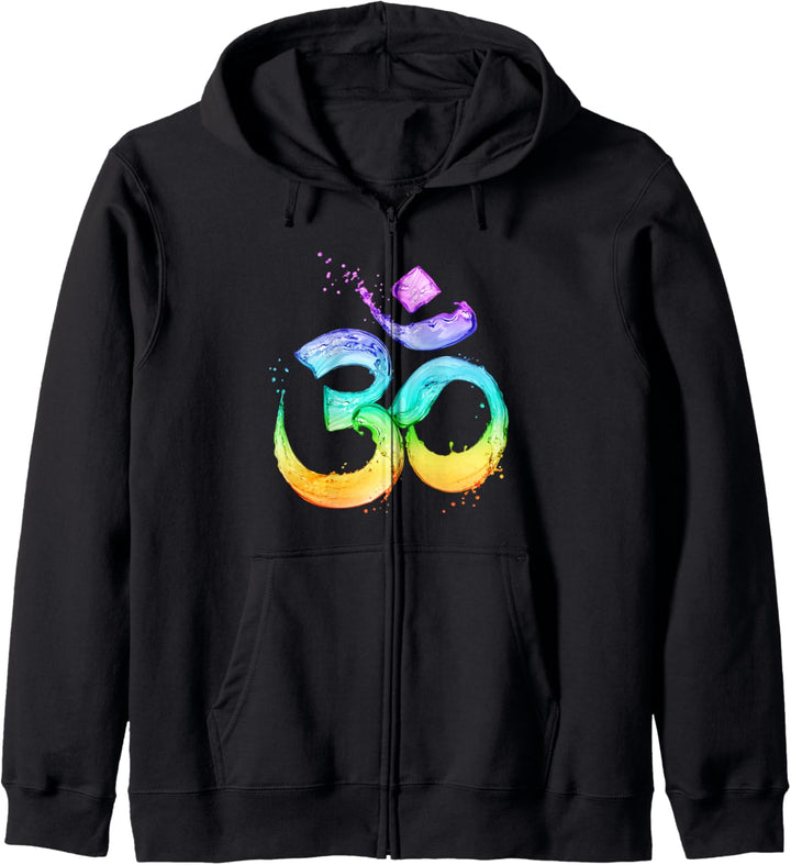 OM Zeichen - Goa Psy Trance Yoga Meditation Buddhismus Kapuzenjacke