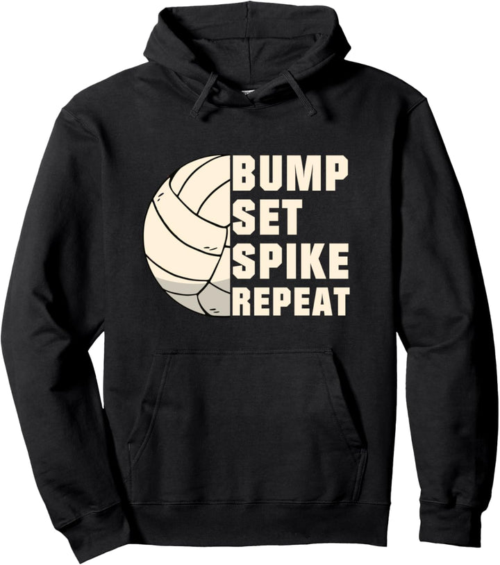 Volleyball Bump Set Spike für Volleyballerin & Spieler Pullover Hoodie