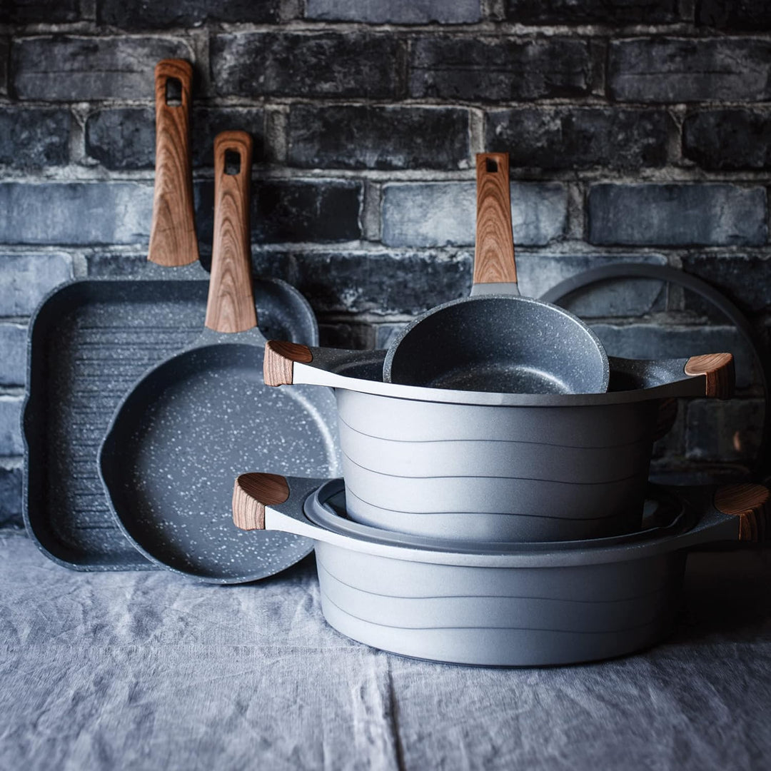 Lacor Bratentopf M/Glasdeckel, Aluminium, Grau, 34 x 31 x 14 cm, 34 x 31 x 14 cm