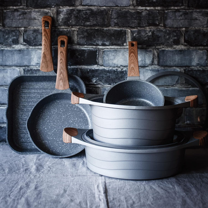 Lacor Bratentopf M/Glasdeckel, Aluminium, Grau, 34 x 31 x 14 cm, 34 x 31 x 14 cm