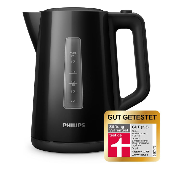 Philips Wasserkocher – 1.7 L Fassungsvermögen mit Kontrollanzeige, Pirouettenbasis, 2200 Watt, 16 x