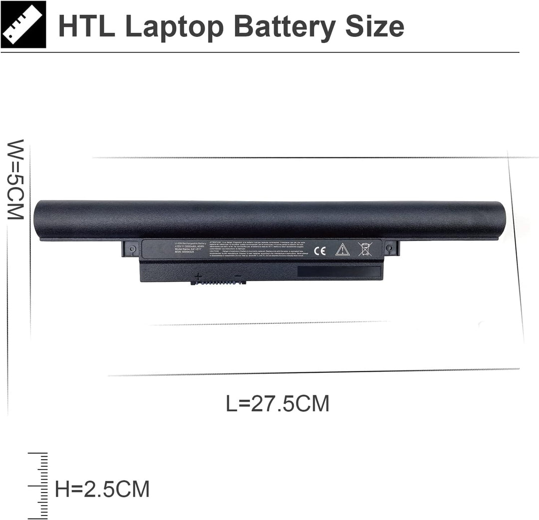 New A41-D17 Laptop-Ersatzakku für Medion Akoya E7415 E7415T E7419 E7416 P7647 P7643 E7420 P7643 (4 Z