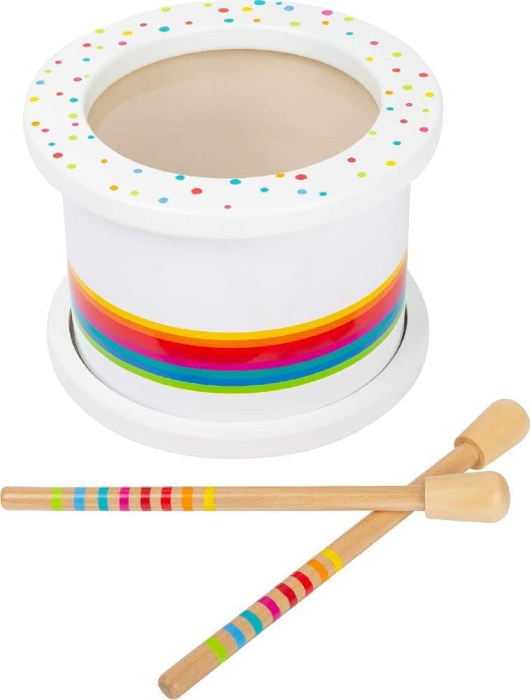 small foot Kindertrommel "Sound" mit Klöppeln aus Holz, Musikinstrument für kleine Musiker, ab 3 Jah