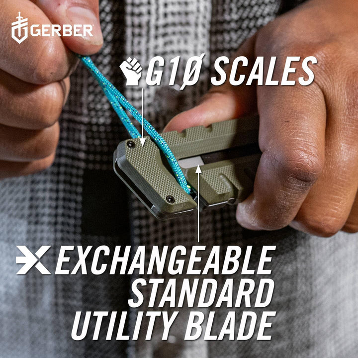 Gerber Multi-Tool mit 8 Funktionen, Prybrid-Utility G10, Multifunktionswerkzeug mit Cuttermesser, Br